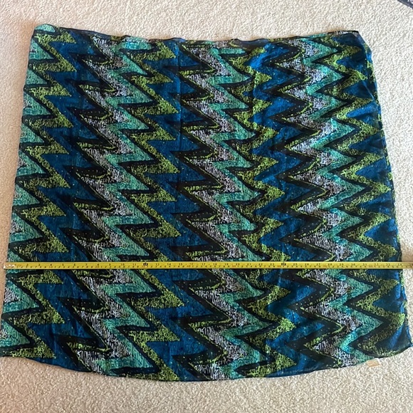 Blue & Green Patterned Infinity Scarf - Picture 5 of 5